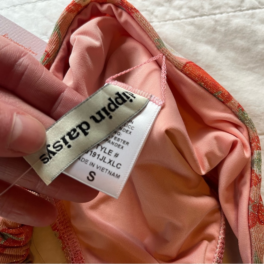 Dippin' Daisy's Shimmery Pomodoro Bandeau Bikini Set - Picture 8 of 10